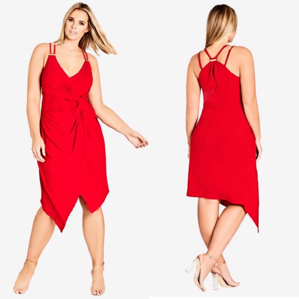 City Chic So Seductive Dress - Red Sz XL /…
